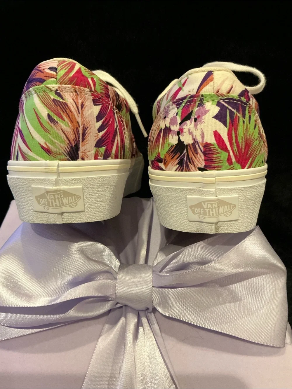 Vans Women's Tropical Print Canvas Platform Sneakers - Size 8